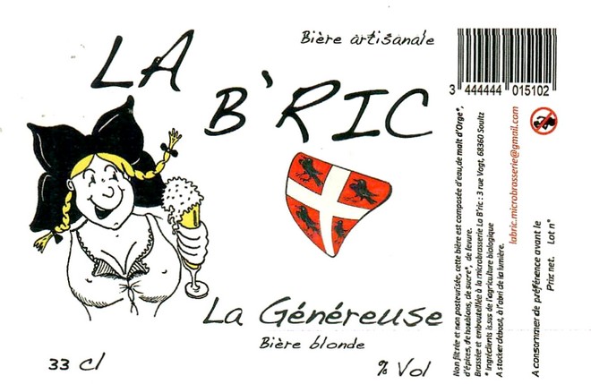 Etiquette BRASSERIE LA BRIC 19