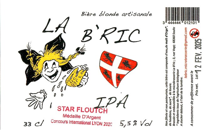 Etiquette BRASSERIE LA BRIC 34