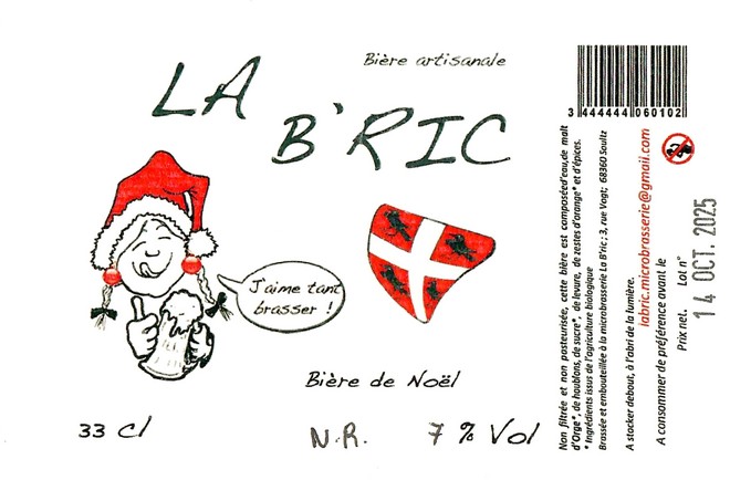 Etiquette BRASSERIE LA BRIC 39