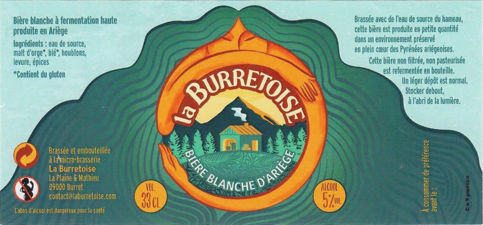 etiquette BRASSERIE LA BURRETOISE 01