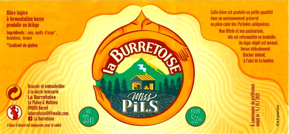 etiquette BRASSERIE LA BURRETOISE 05