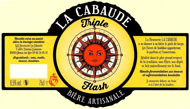 Etiquette BRASSERIE LA CABAUDE 08