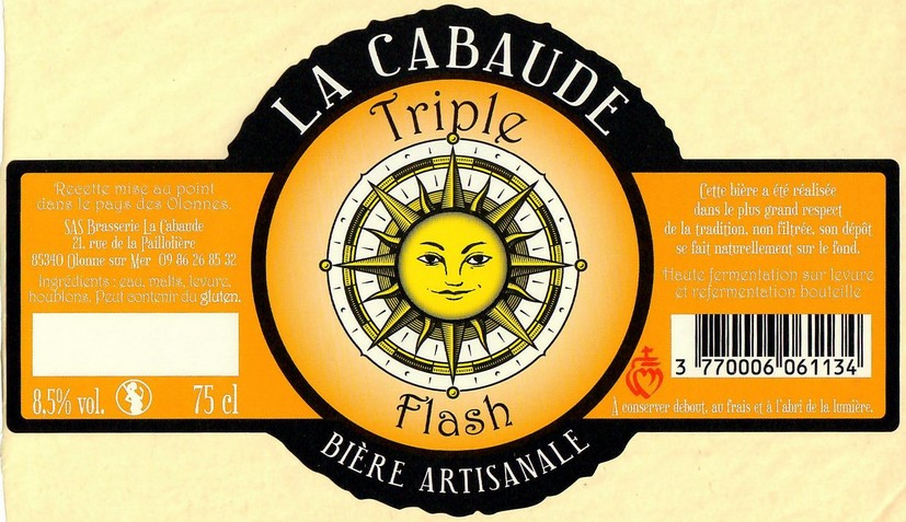 Etiquette BRASSERIE LA CABAUDE 20