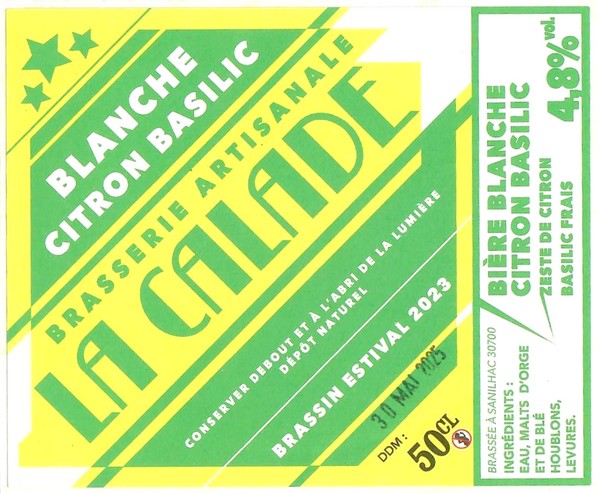 Etiquette BRASSERIE LA CALADE 05