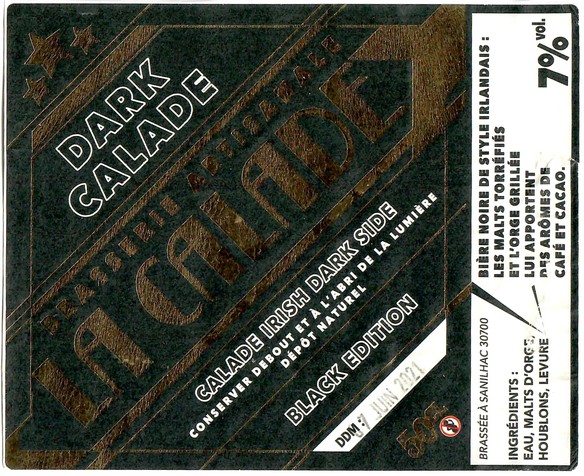 Etiquette BRASSERIE LA CALADE 06