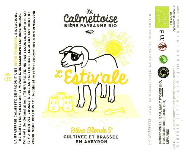 Etiquette BRASSERIE LA CALMETTOISE 10