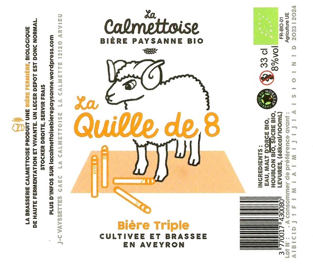 Etiquette BRASSERIE LA CALMETTOISE 17