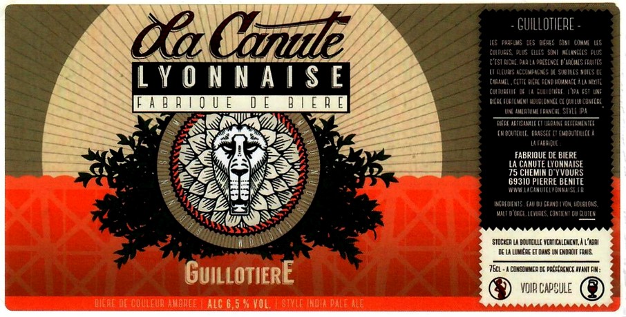 etiquette BRASSERIE LA CANUTE LYONNAISE 03