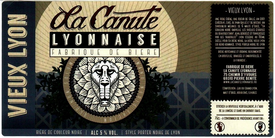 etiquette BRASSERIE LA CANUTE LYONNAISE 04