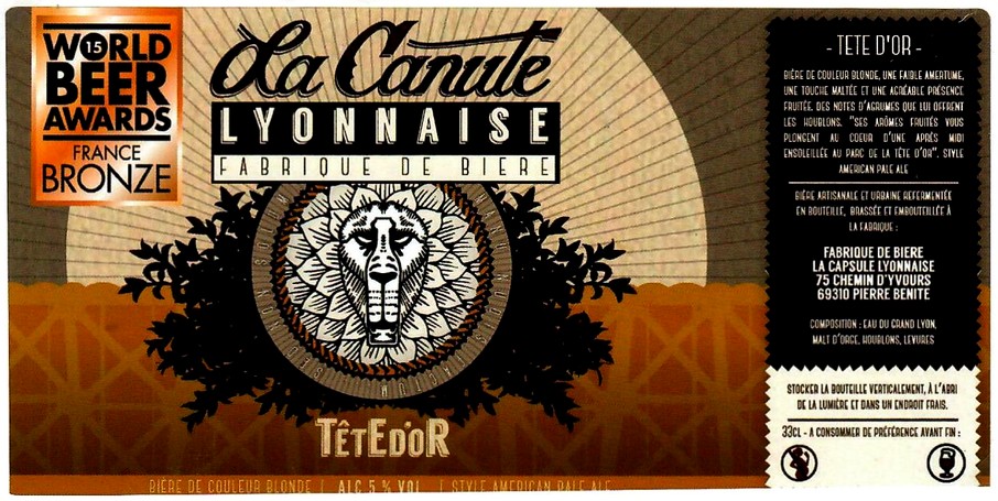 etiquette BRASSERIE LA CANUTE LYONNAISE 08