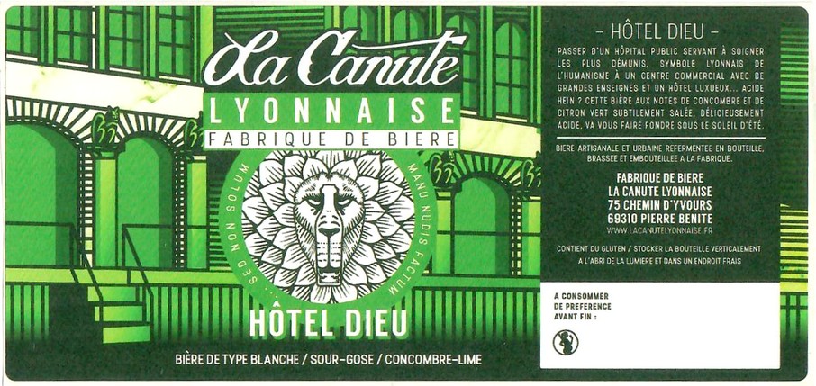 Etiquette BRASSERIE LA CANUTE LYONNAISE 21
