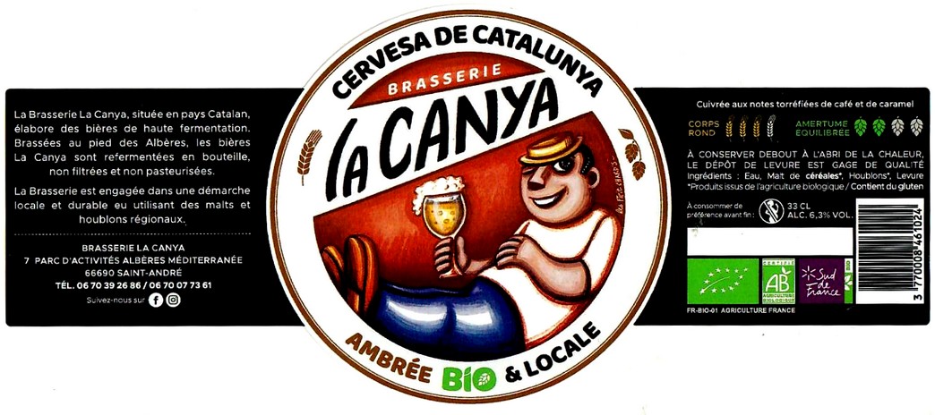 Etiquette BRASSERIE LA CANYA 12