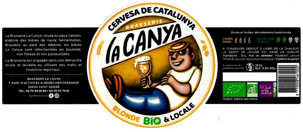 Etiquette BRASSERIE LA CANYA 16