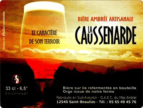 etiquette BRASSERIE LA CAUSSENARDE 07