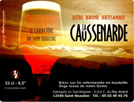 etiquette BRASSERIE LA CAUSSENARDE 09