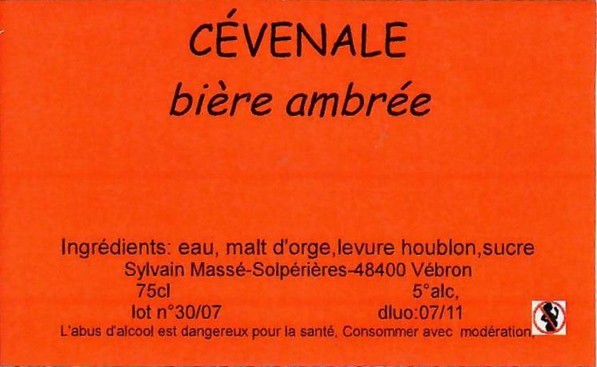 etiquette BRASSERIE SYLVAIN MASSE 01