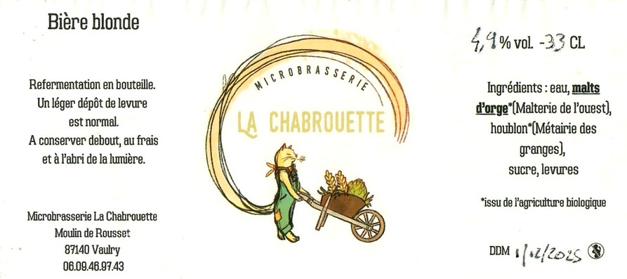 Etiquette BRASSERIE LA CHABROUETTE 01