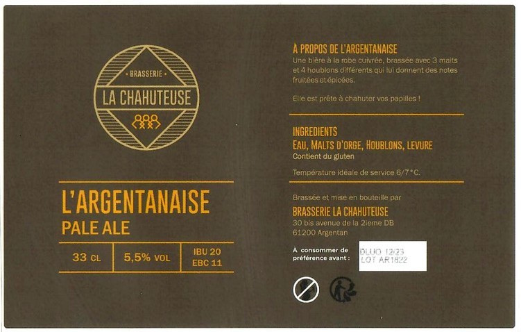 Etiquette BRASSERIE LA CHAHUTEUSE 03