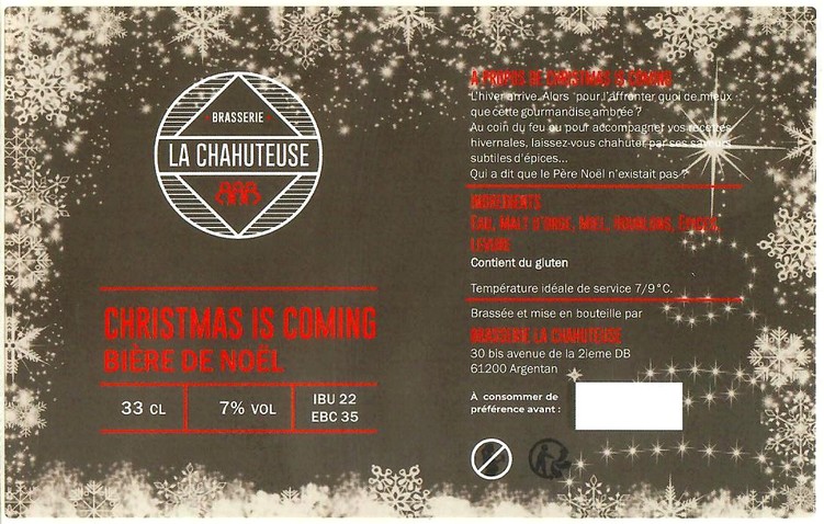 Etiquette BRASSERIE LA CHAHUTEUSE 07