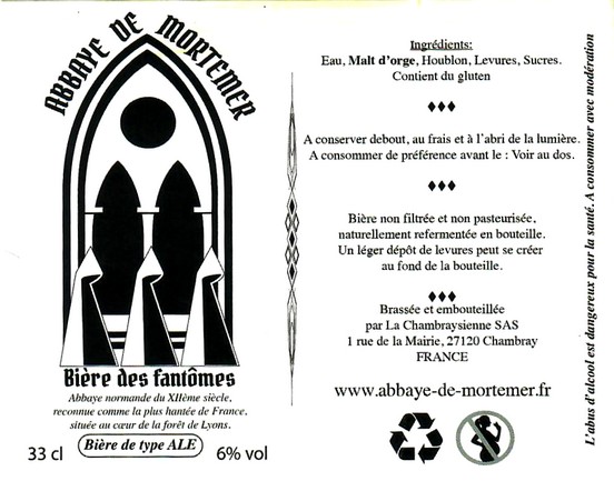 etiquette BRASSERIE LA CHAMBRAYSIENNE 10