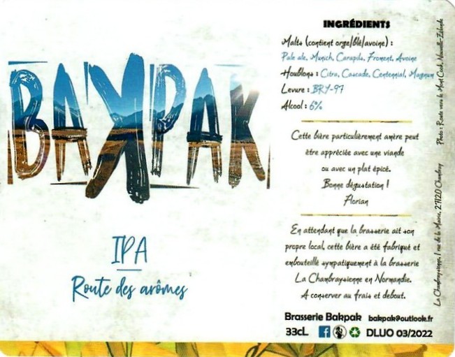 Etiquette BRASSERIE LA CHAMBRAYSIENNE 14