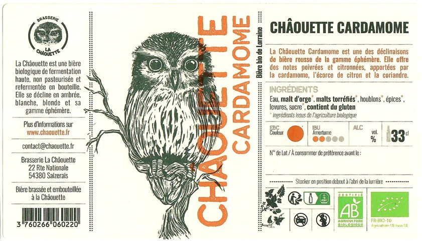Etiquette BRASSERIE LA CHAOUETTE 36