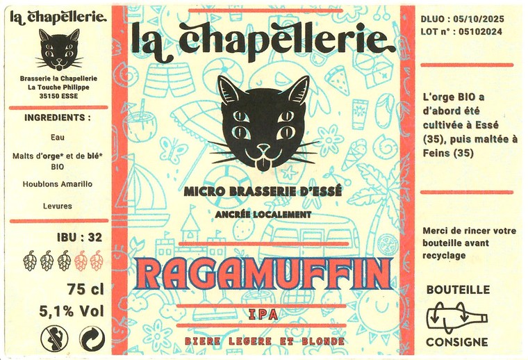 Etiquette BRASSERIE DE LA CHAPELLERIE 01