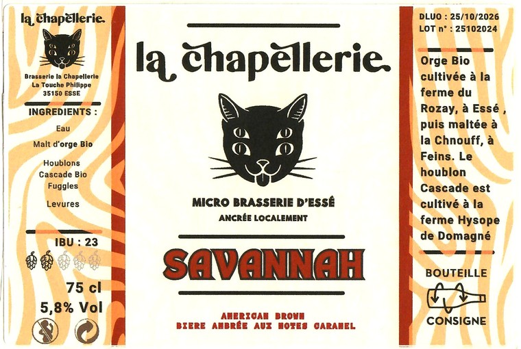 Etiquette BRASSERIE DE LA CHAPELLERIE 02