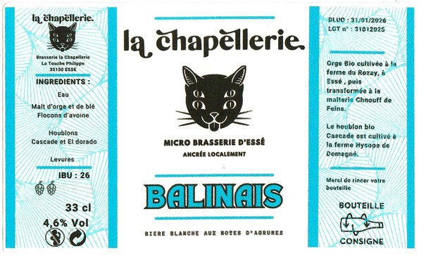 Etiquette BRASSERIE DE LA CHAPELLERIE 05