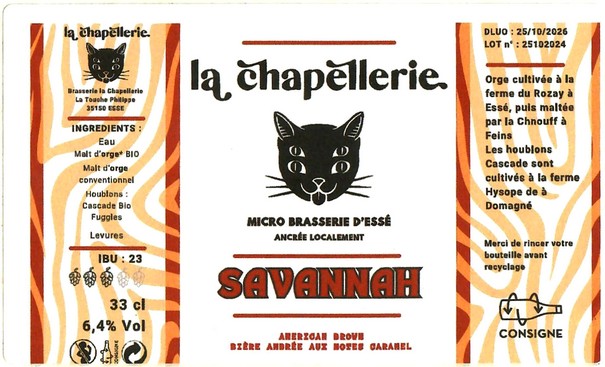 Etiquette BRASSERIE DE LA CHAPELLERIE 08