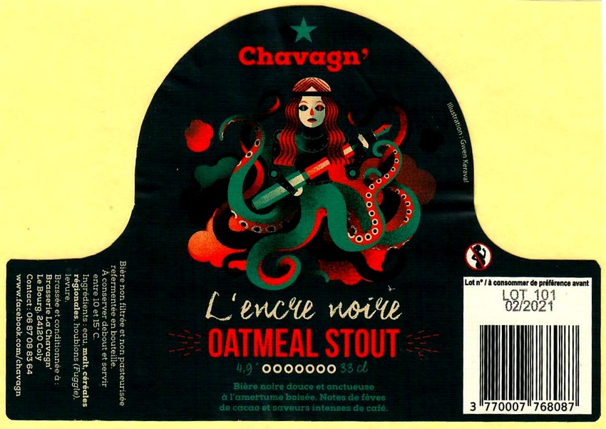 Etiquette BRASSERIE LA CHAVAGN 12