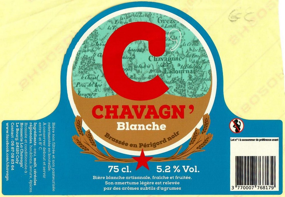 Etiquette BRASSERIE LA CHAVAGN 14