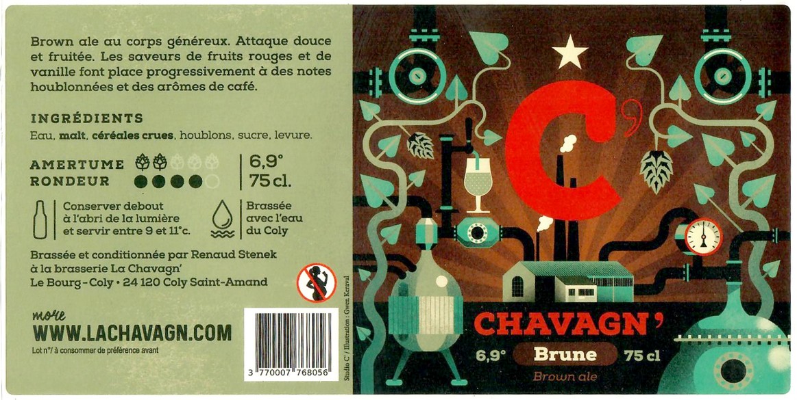 Etiquette BRASSERIE LA CHAVAGN 16