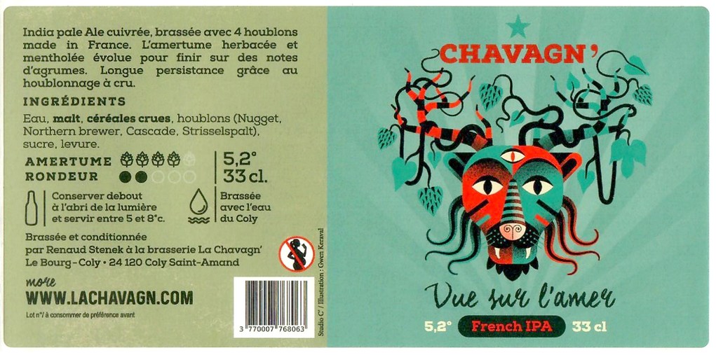 Etiquette BRASSERIE LA CHAVAGN 17