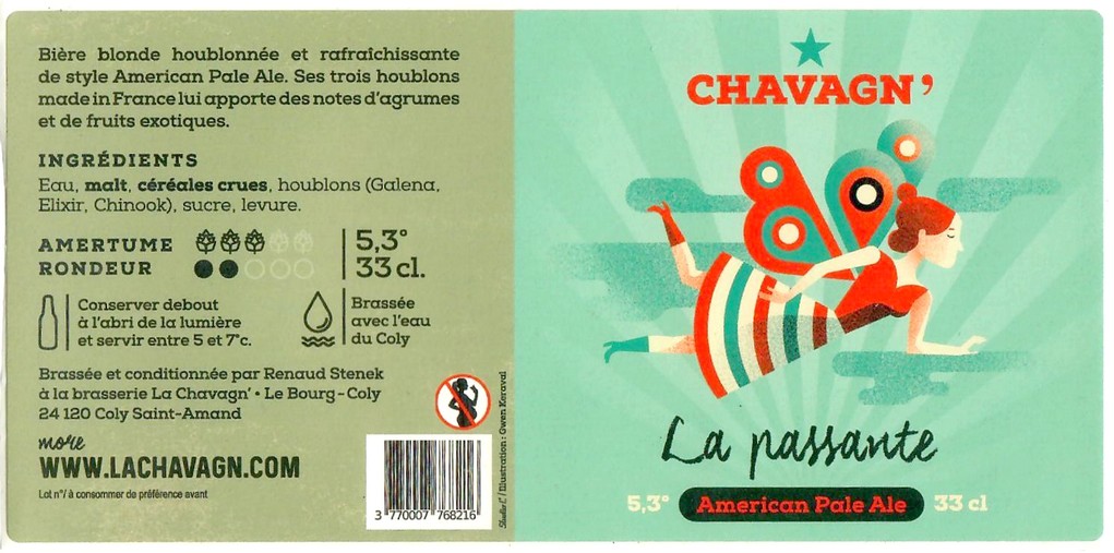 Etiquette BRASSERIE LA CHAVAGN 21