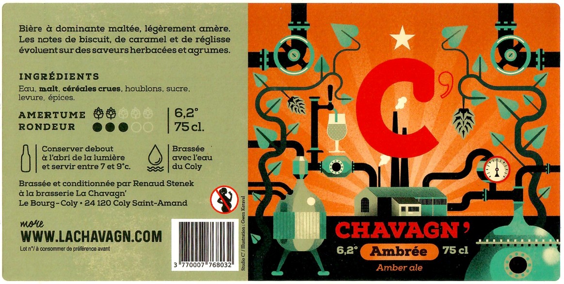 Etiquette BRASSERIE LA CHAVAGN 26