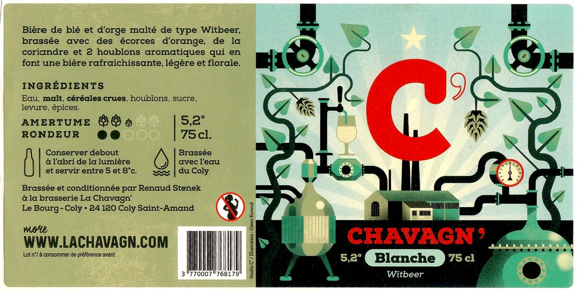 Etiquette BRASSERIE LA CHAVAGN 27