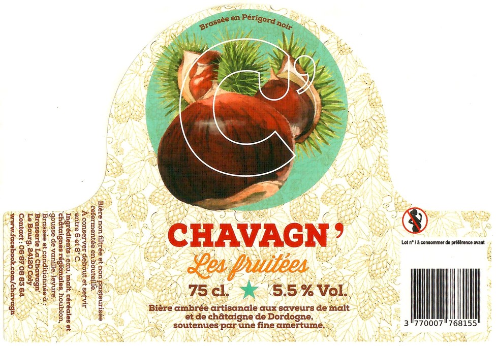 Etiquette BRASSERIE LA CHAVAGN 30