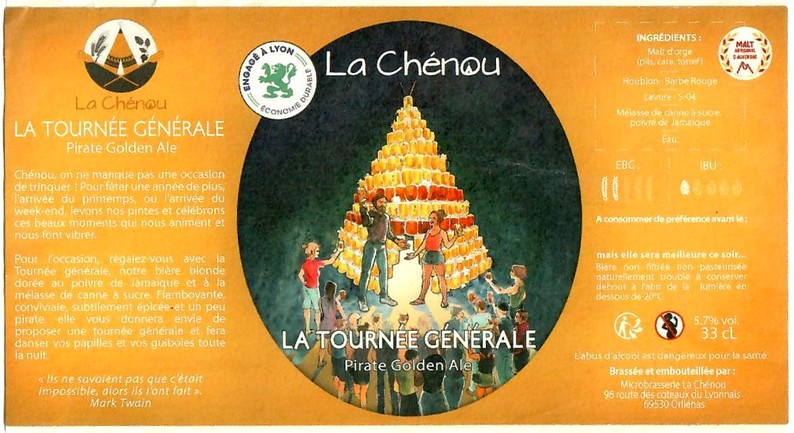 Etiquette BRASSERIE LA CHENOU 11