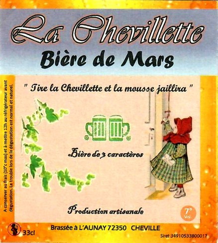 Etiquette BRASSERIE LA CHEVILLETTE 07