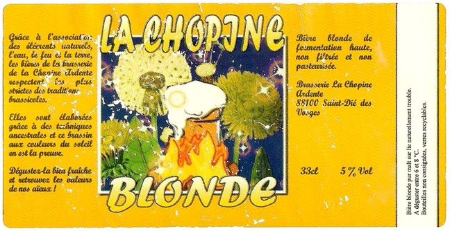 Etiquette BRASSERIE LA CHOPINE ARDENTE 01