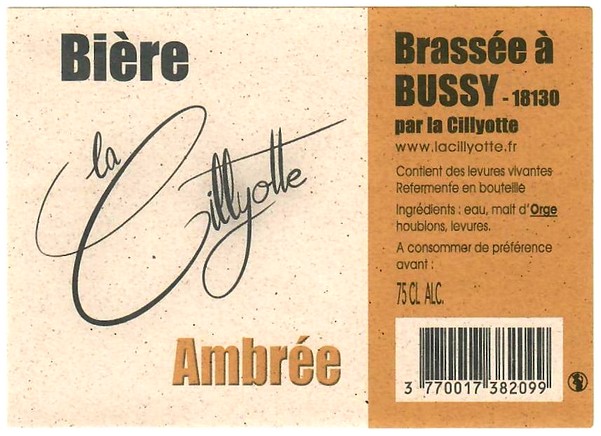 etiquette BRASSERIE LA CILLYOTE 01