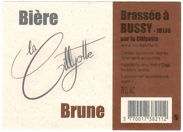etiquette BRASSERIE LA CILLYOTE 03