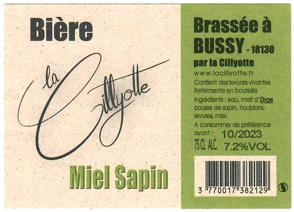 etiquette BRASSERIE LA CILLYOTE 10