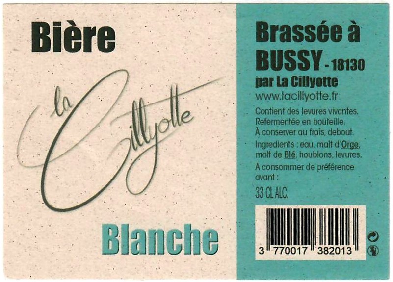 Etiquette BRASSERIE LA CILLYOTE 14