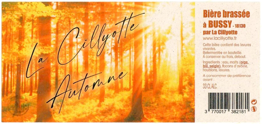 Etiquette BRASSERIE LA CILLYOTE 15