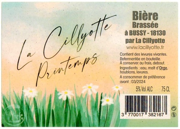 Etiquette BRASSERIE LA CILLYOTE 16