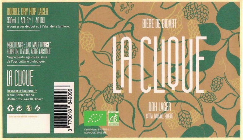 Etiquette BRASSERIE LA CLIQUE 05