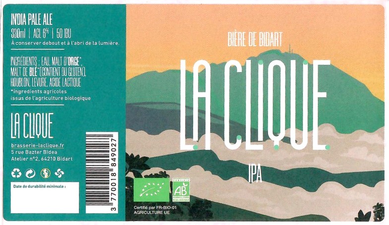 Etiquette BRASSERIE LA CLIQUE 07