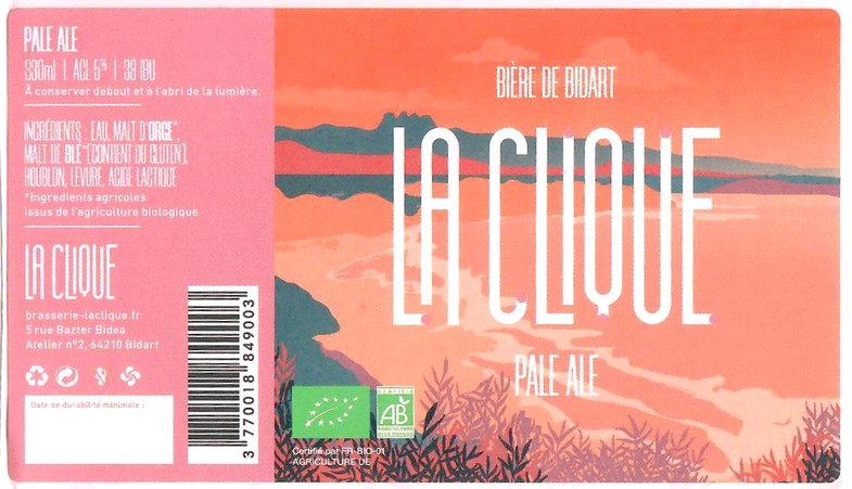 Etiquette BRASSERIE LA CLIQUE 08